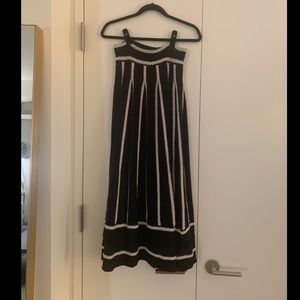 Maje black and white knit skirt